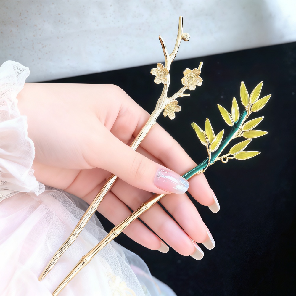 Hanbok Hair Pin - دبابيس شعر من سبيكة المينا للنساء،