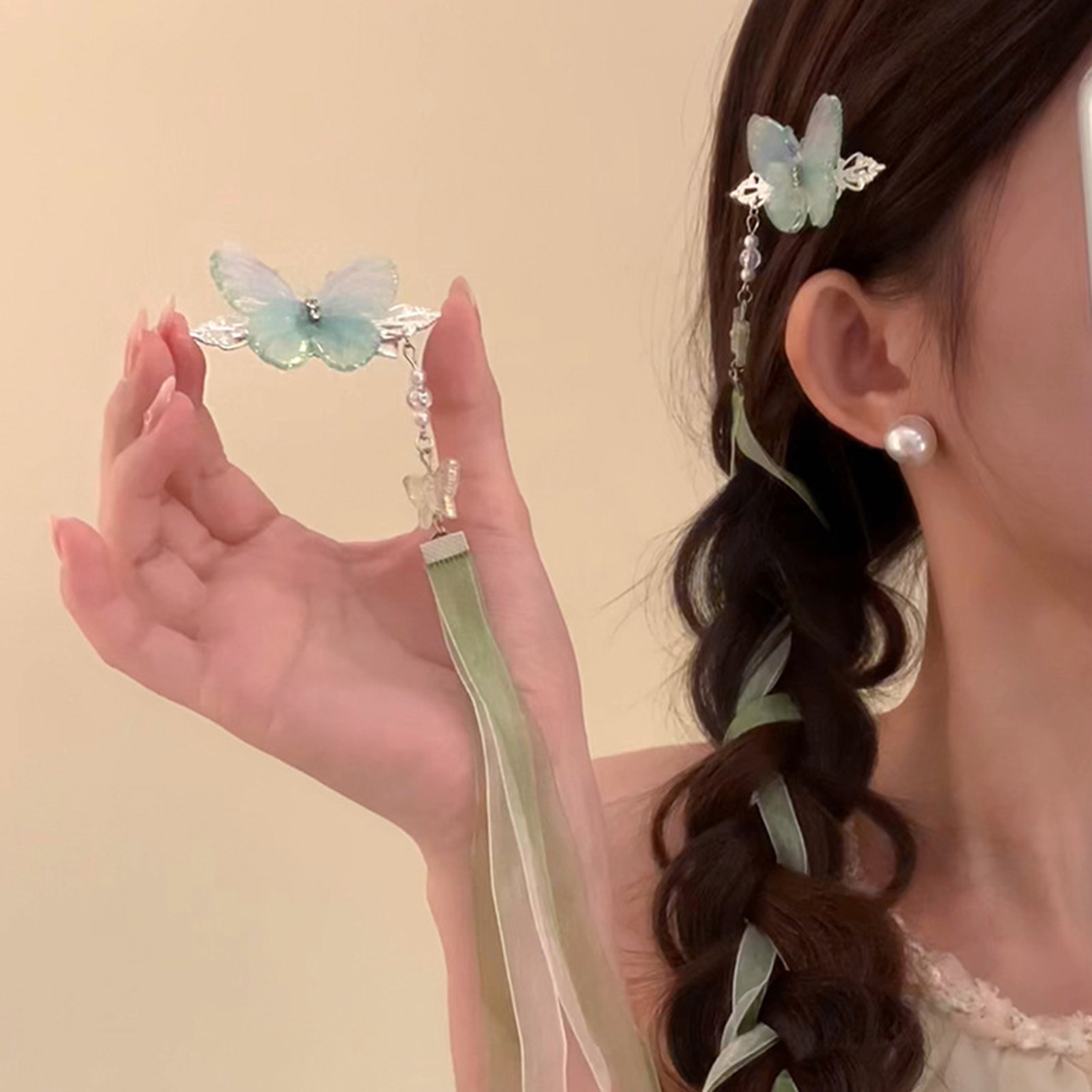 Hanbok Hair Pin - 2 قطعة مقاطع الشعر النمط الصيني