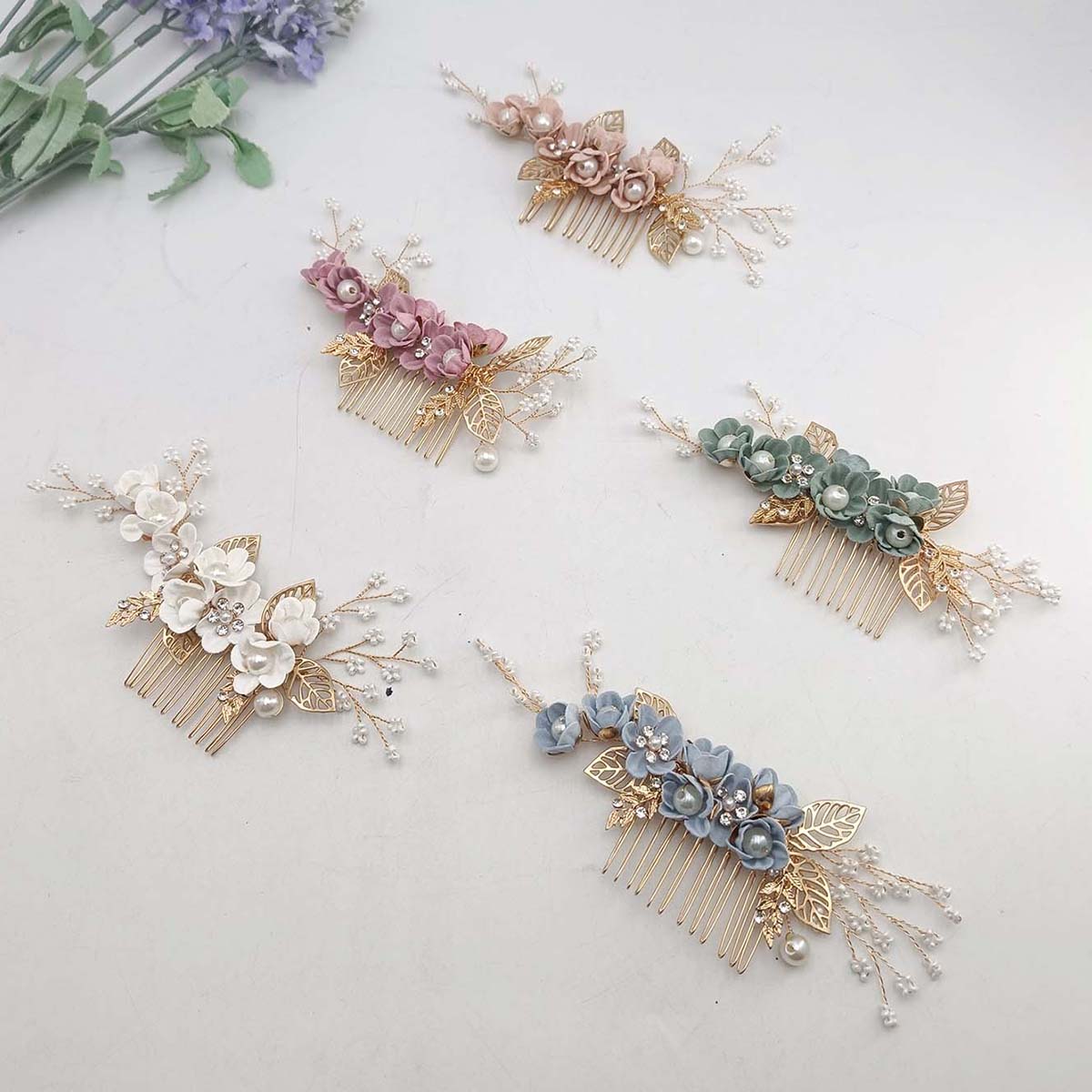 Hanbok Hair Pin - مشبك شعر كريستالي لؤلؤي على شكل