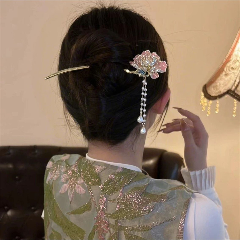 دبابيس شعر على شكل حرف U بتصمي - مراجعة Hanbok Hair Pin وسعره