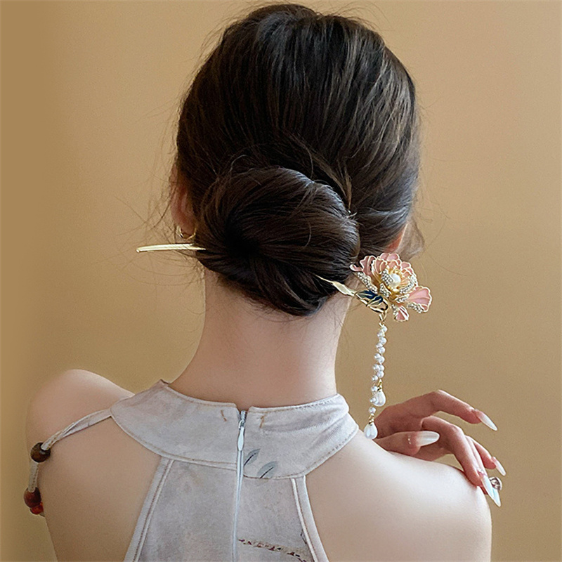 دبابيس شعر على شكل حرف U بتصمي - مراجعة Hanbok Hair Pin وسعره