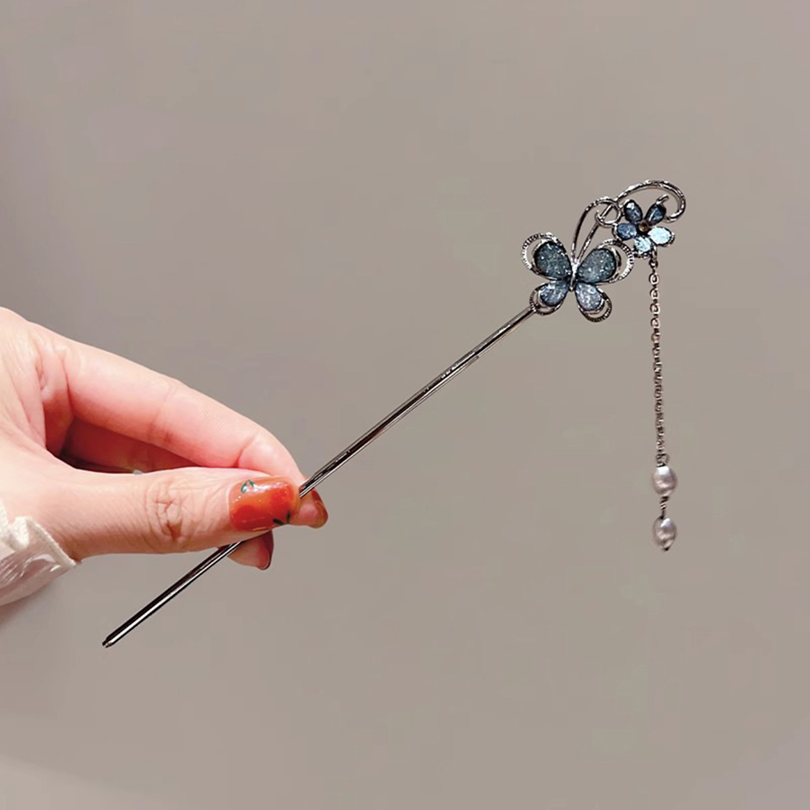 دبابيس شعر على شكل فراشة مع شر - مراجعة Hanbok Hair Pin وسعره