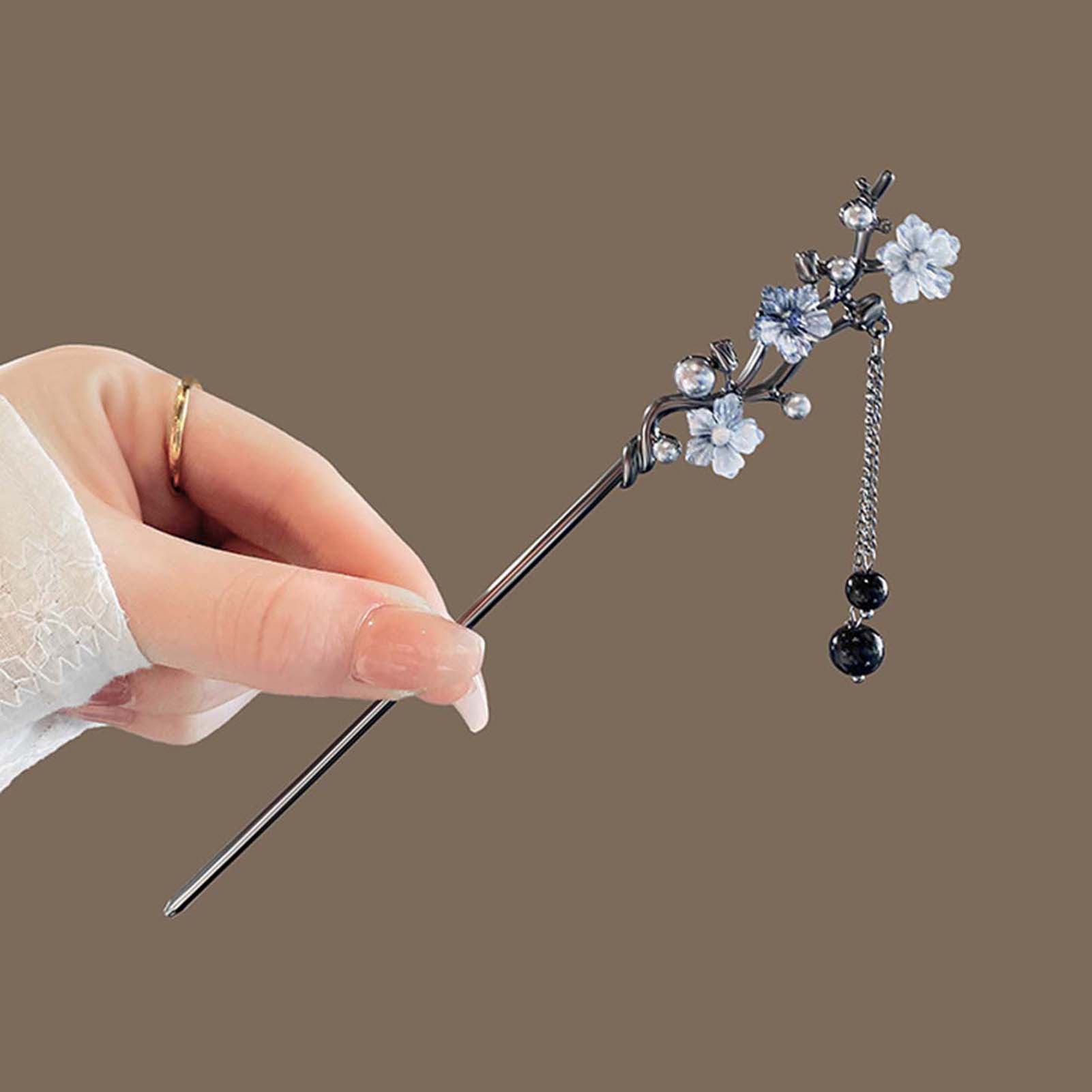 دبابيس شعر معدنية سوداء على ال - مراجعة Hanbok Hair Pin وسعره