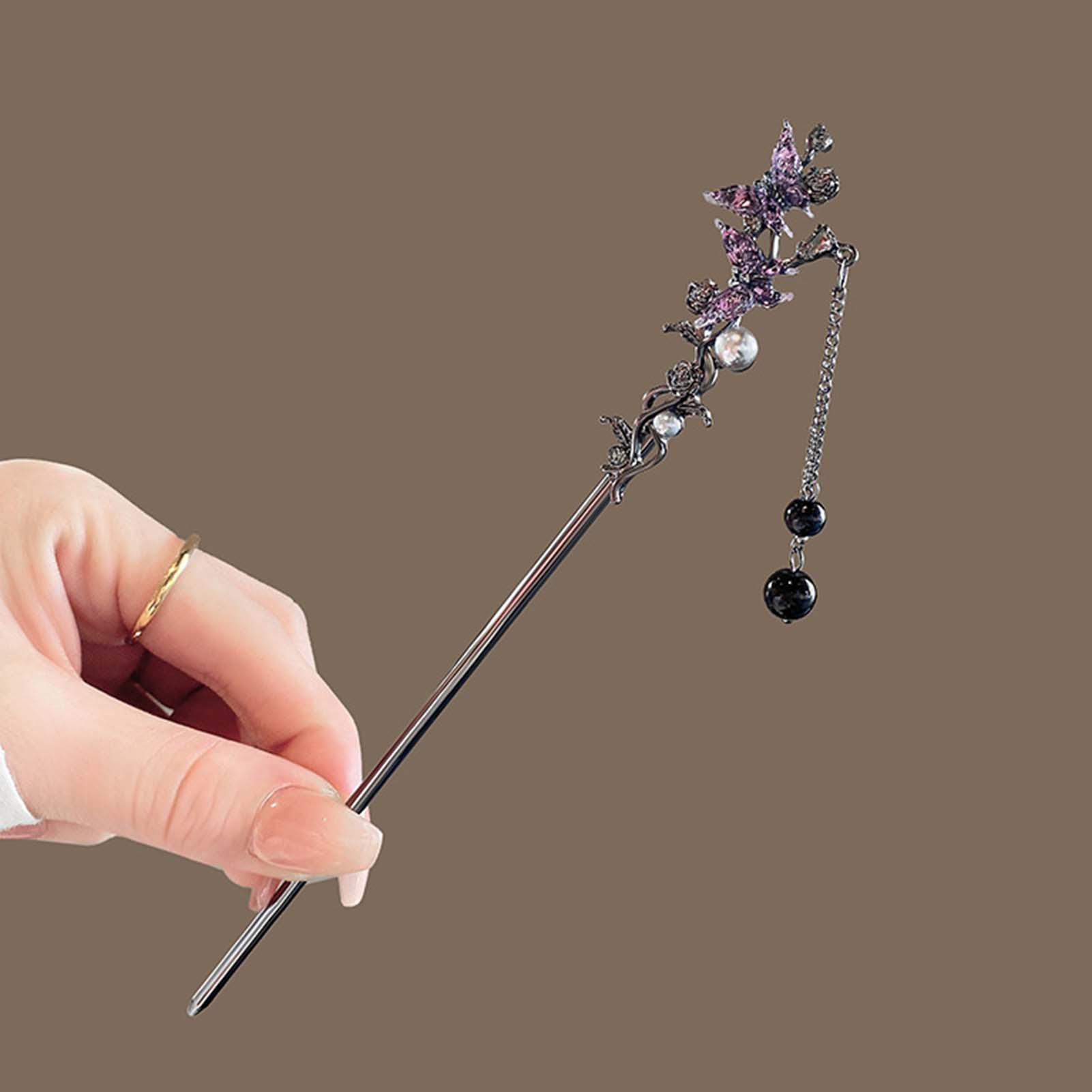 دبابيس شعر معدنية سوداء على ال - مراجعة Hanbok Hair Pin وسعره