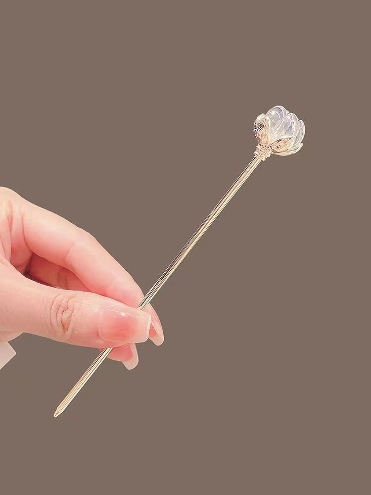 دبوس شعر كريستالي على شكل زهرة - مراجعة Hanbok Hair Pin وسعره
