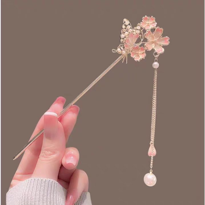 دبوس شعر ساكورا بتصميم راقٍ، د - مراجعة Hanbok Hair Pin وسعره