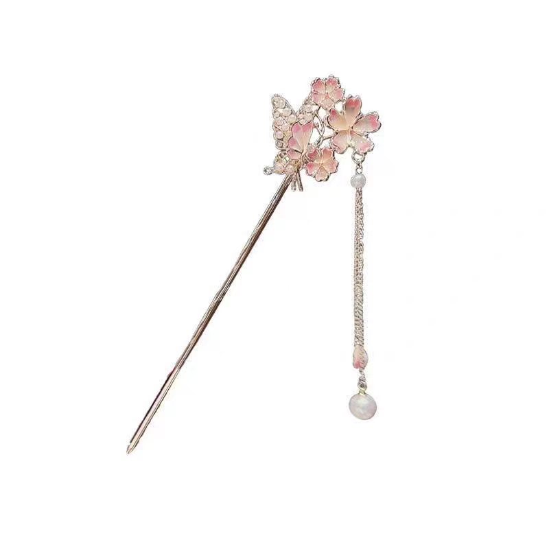 دبوس شعر ساكورا بتصميم راقٍ، د - مراجعة Hanbok Hair Pin وسعره