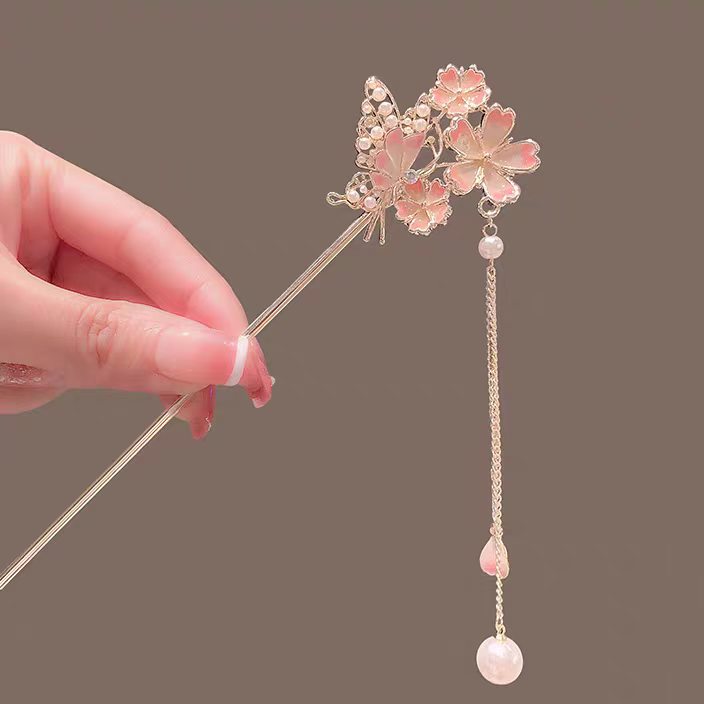 دبوس شعر ساكورا بتصميم راقٍ، د - مراجعة Hanbok Hair Pin وسعره