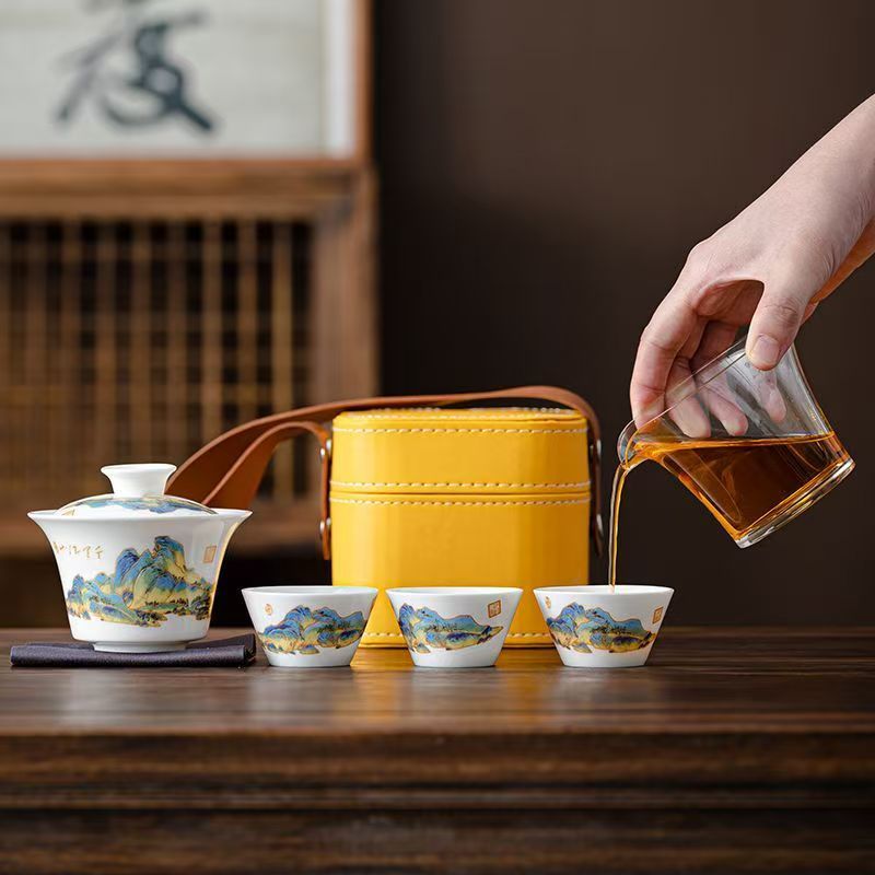 طقم شاي من البورسلين الأبيض لل - مراجعة Korean Tea Set وسعره
