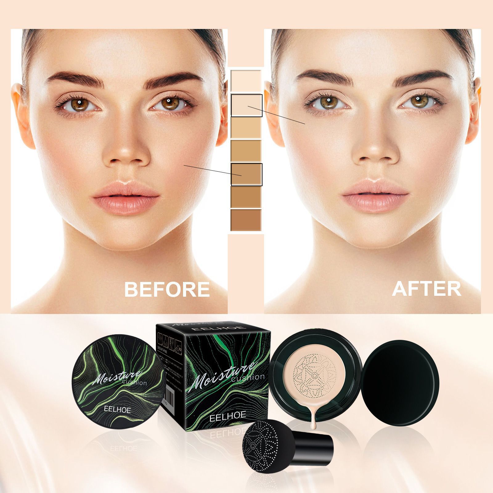 كريم أساس EELHOE بتركيبة الفطر - مراجعة Bb Cushion Korean وسعره